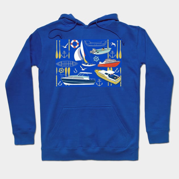 AHOY Nautical Living! Hoodie by Salzanos